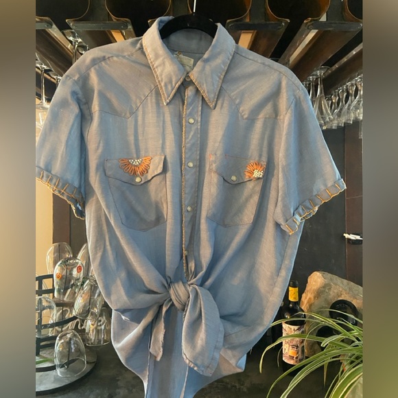 Big Mac Vintage embroidered chambray shirt - Picture 5 of 10